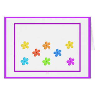 Målade blommor hälsningskort