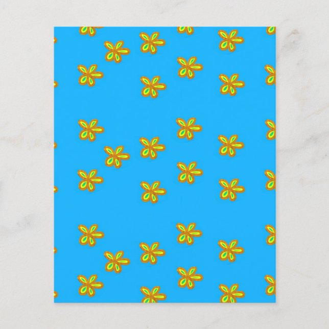 målade blommor i blått (Framsida)