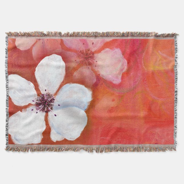 Målade blommor och rullar filt (Framsidan)