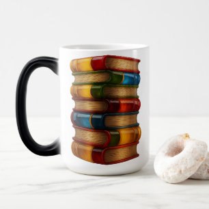 Målade bokmuggar Nyhet 3d Målade böcker kaffe Magisk Mugg