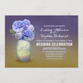 Målade bröllopsinbjudningar för Mason burk Inbjudningar