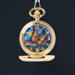 Målade Butterfly Starry Night Himlar Elegant Woman Armbandsur<br><div class="desc">Eleganten Womans Watches, färgad fjäril med trendig, Himmel med stjärnor i bakgrunden, med måne och stjärnor. Skapat av Evco Studio www.zazzle.com/store/evcostudio</div>