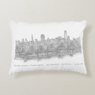 Målade Dam, San Francisco, Förenade Stater Prydnadskudde