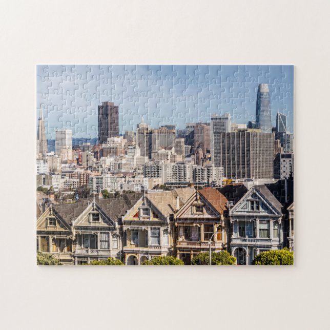 Målade Dam Victorian Homes i San Francisco Pussel (Horisontell)