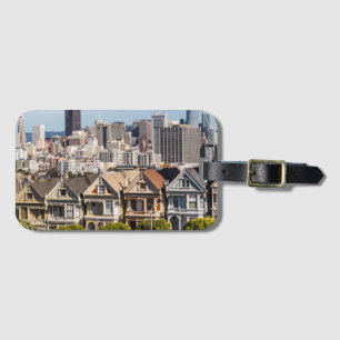 Målade Dam Victorianska hem i San Francisco Bagagebricka