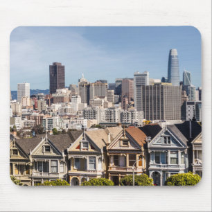 Målade Dam Victorianska hem i San Francisco Musmatta