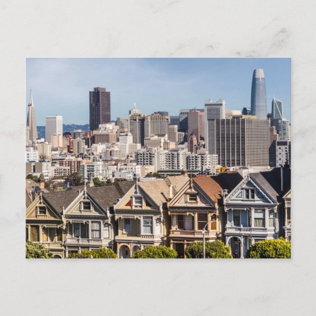 Målade Dam Victorianska hem i San Francisco Vykort (Framsida)