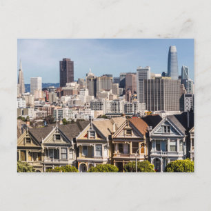 Målade Dam Victorianska hem i San Francisco Vykort
