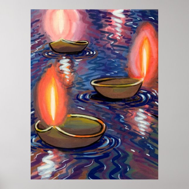 Målade Deepas på floden Poster (Framsidan)