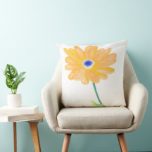 Målade djärva blommande gula blommor