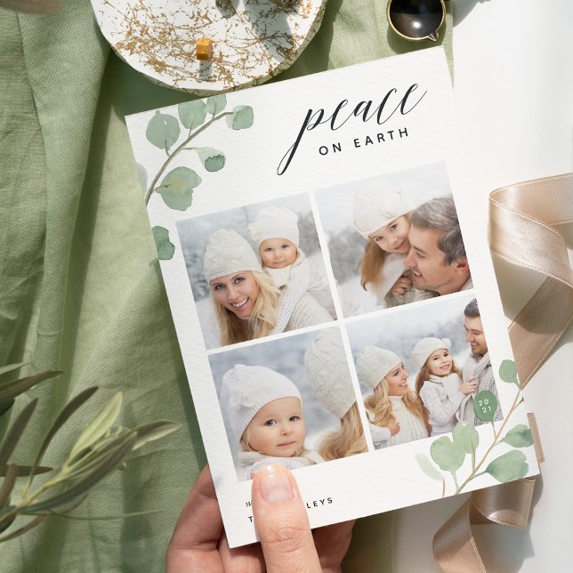 Målade eukalyptus | Helgdag Fotokollokort Julkort (Skapare uppladdad)