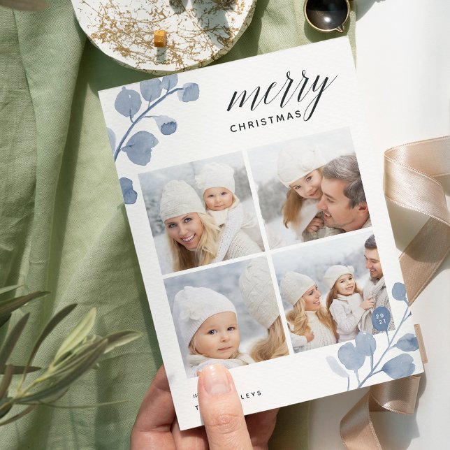 Målade eukalyptus | Helgdag Fotokollokort Julkort (Skapare uppladdad)