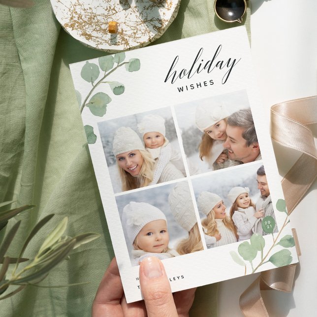 Målade eukalyptus | Helgdag Fotokollokort Julkort (Skapare uppladdad)