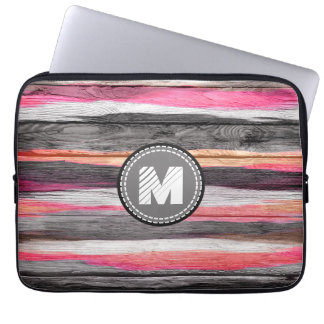 Målade färger Trä utseende #10 Laptop Sleeve