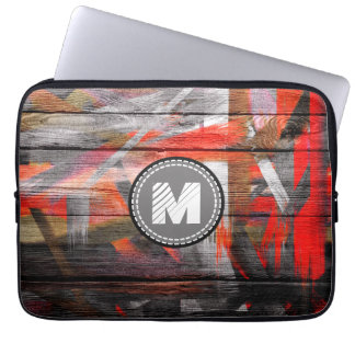 Målade färger Trä utseende #5 Laptop Sleeve