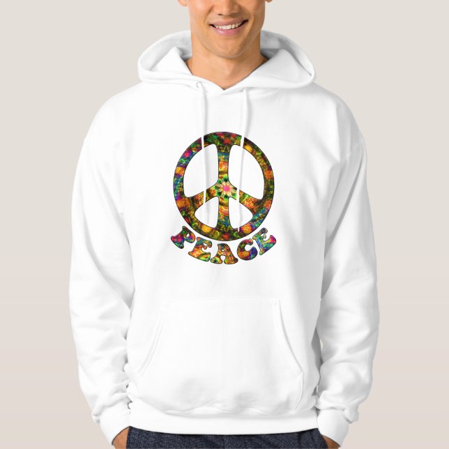 Målade fredHoodies Sweatshirt Med Luva (Framsida)