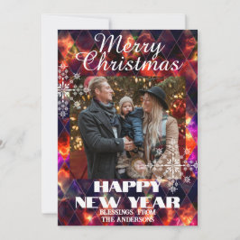 Målade Glas Dimma Foto Flerfärgade Julkort