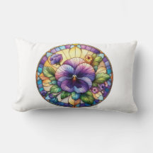 Målade glas violblomma