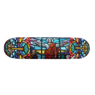 Målade glasfönster Skateboard