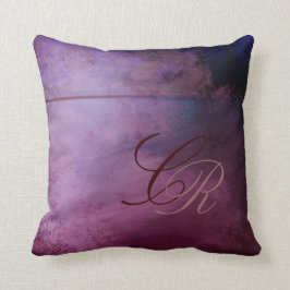 Målade GrungeMonogramlilor kudder mallen Kudde