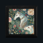 Målade hästar minnesask<br><div class="desc">Magiska målade hästar och blommigtar av vitssmycken eller träkeepébox. Lussa viskhästar och blommigtar. En perfekt för en vuxen eller ett barn.</div>