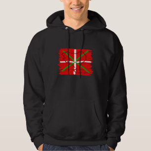 Målade Ikurriña med skisserar av baskiskt land, Hoodie