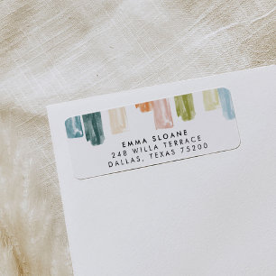 Målade judiska Returetiketter Returadress Etikett