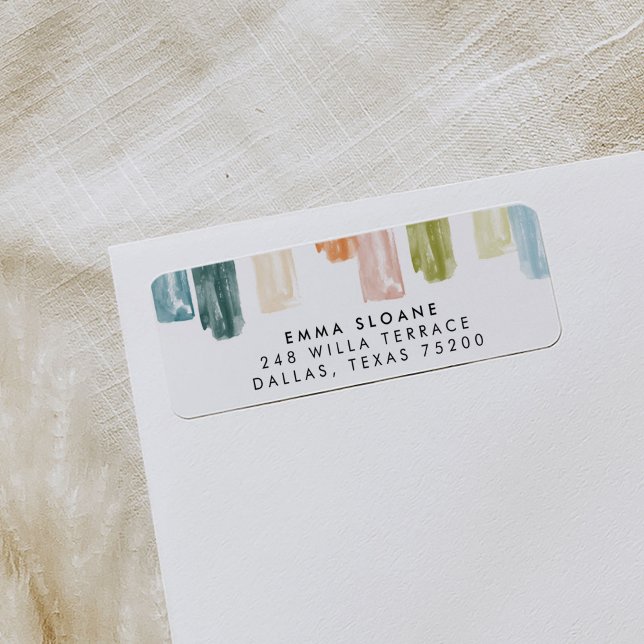 Målade judiska Returetiketter Returadress Etikett (Colorful jewels return address labels.)