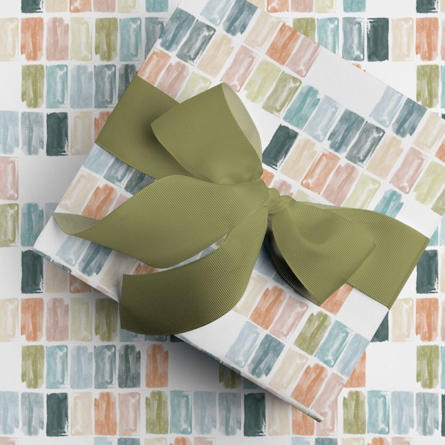 Målade judiska vattenfärger presentpapper (Painted watercolor jewels gift wrapping paper.)