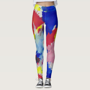Målade kvinnlig bensin leggings