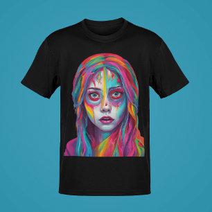 Målade kvinnor i desperair Graphic Art Design Tren T Shirt