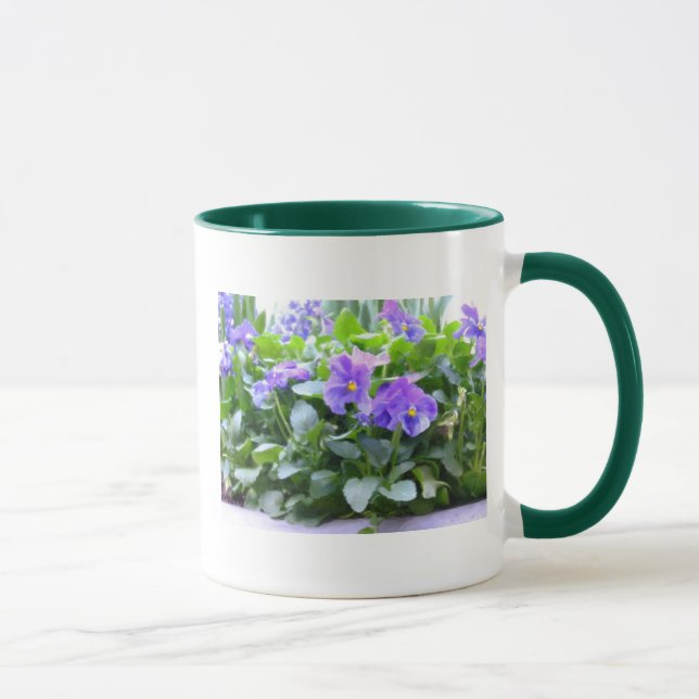 Målade Pansies Mugg (Höger)