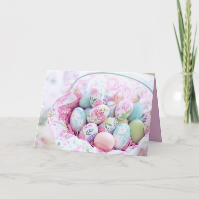 Målade Påskägg Helgkort (Framsida)