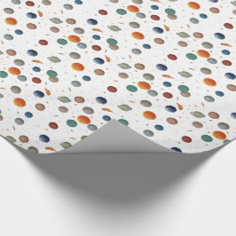 Målade planeter presentpapper