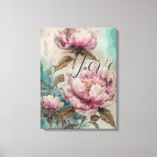 Målade ponnyer - Wrapped Canvas