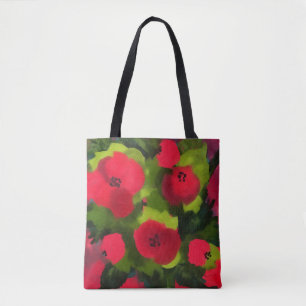 Målade poppies Blommigt Art Tygkasse