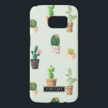 Målade prickar med Succulents & Cacti Mönster Fodr Galaxy S5 Skal<br><div class="desc">Cute och modern Samsung fodral som har kalkhaltig och suckulent i målade hjärtan med myntbakgrund. Personligen kommer fodral att bli perfekt som gåva. Liknande utformningar finns tillgängliga.</div>