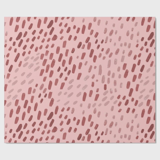 Målade prickar rosa presentpapper (Platt)