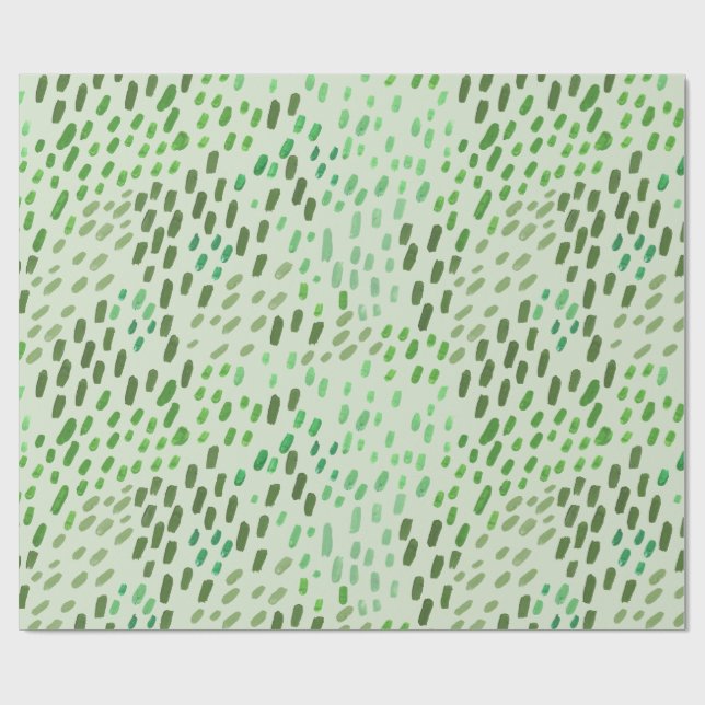 Målade prickmönster – Handmålad abstrakt pensel Presentpapper (Platt)
