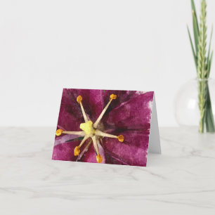 Målade purpurfärgade Lilly Notecard Kort