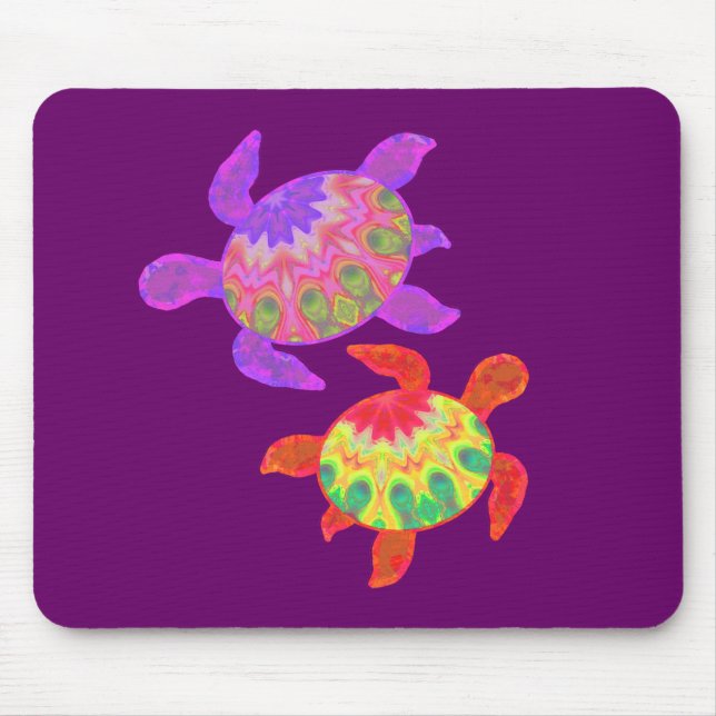 Målade sköldpaddor Mousepad Musmatta (Framsidan)