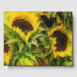 målade solblommor gästböcker