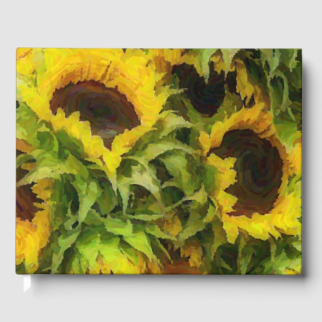 målade solblommor gästböcker (Framsida)