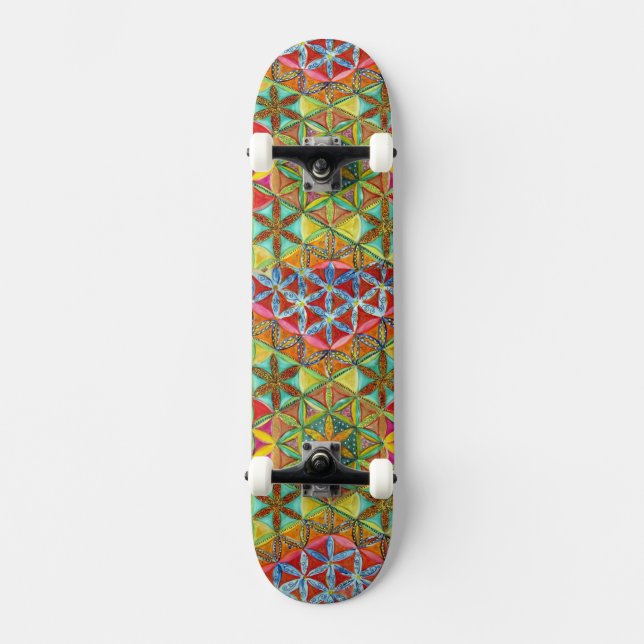 Målade stjärnor Skateboard (Framsida)