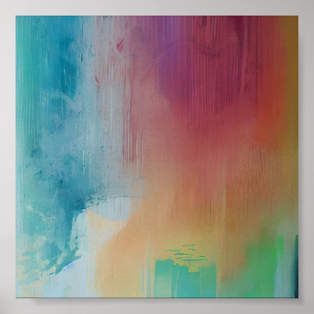 Målade streck i dämpade nyanser  poster (Framsidan)