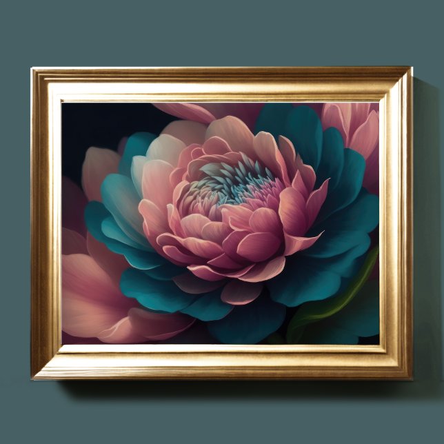 Målade uppåtriktade blommor fet 4:3 poster (Skapare uppladdad)