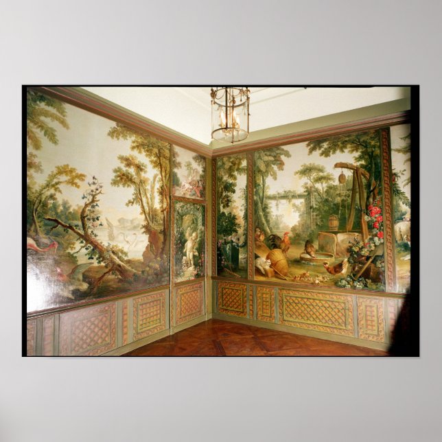 Målade väggpaneler i Salon of Gille Poster (Framsidan)