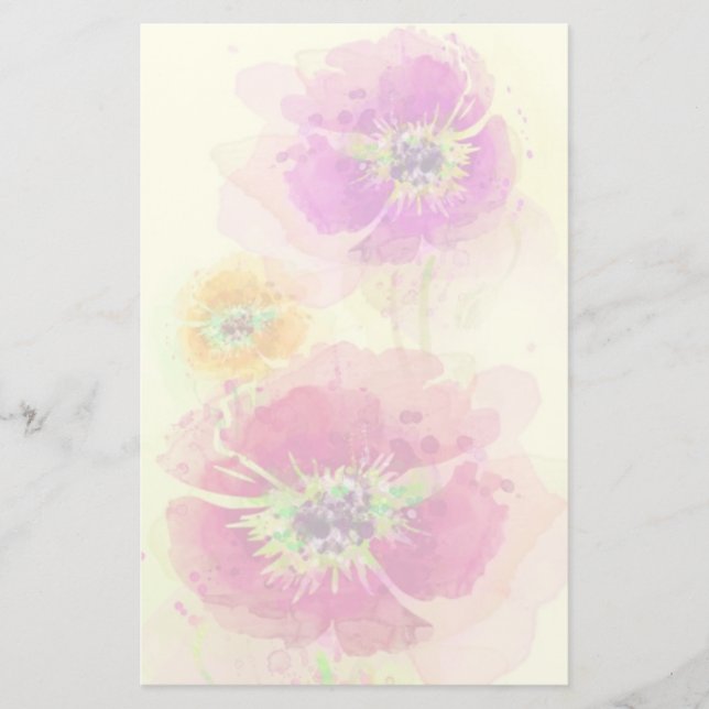 Målade vattenfärgspatienter 2 brevpapper (Framsida)