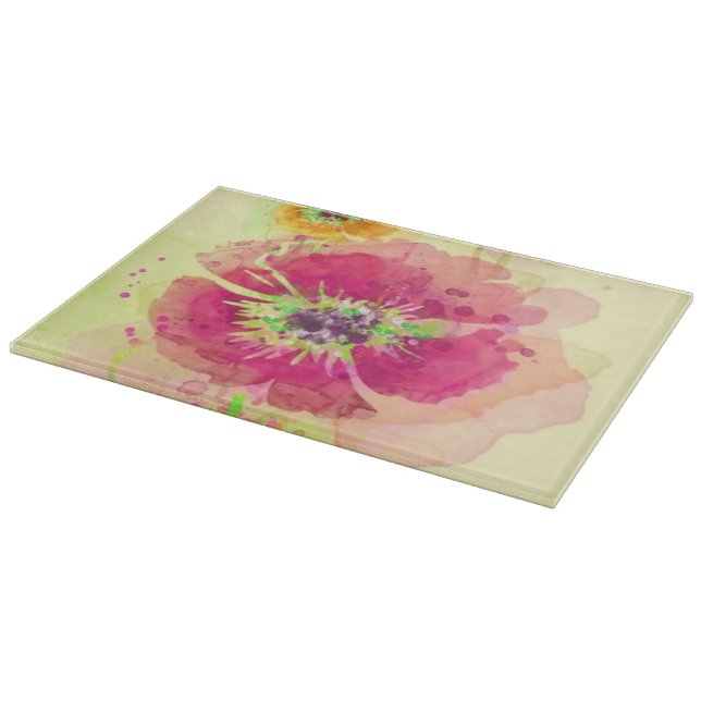 Målade vattenfärgvallmor 2 (Hörn)