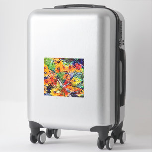 Målade Wildblommor Artsy Large Sticker Klistermärken